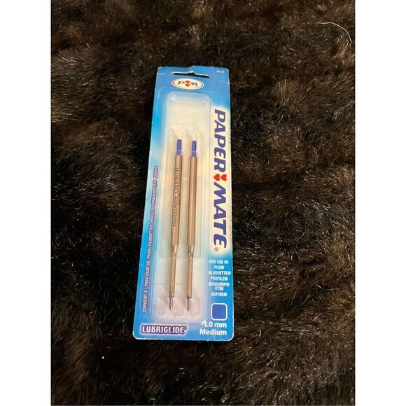 Papermate Ballpoint Pen Refills Blue Fine Point Lubriglide New In Pack - Picture 1 of 4